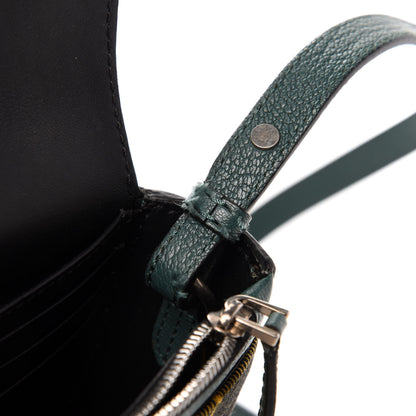 Burberry Canvas Tartan Mix Hampshire Wallet on Chain Green Multicolor 9 of 10