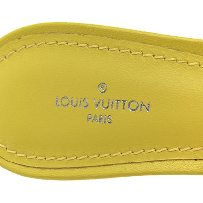 Louis Vuitton Lambskin Embossed Monogram Revival Mules 38 Neon Yellow 8 of 10