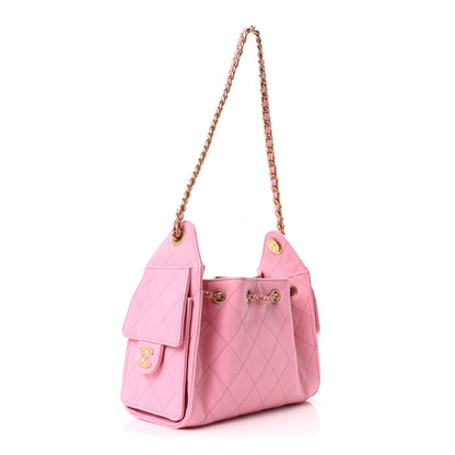 Chanel Caviar Quilted Mini Chanel 25 Handbag Pink 3 of 10