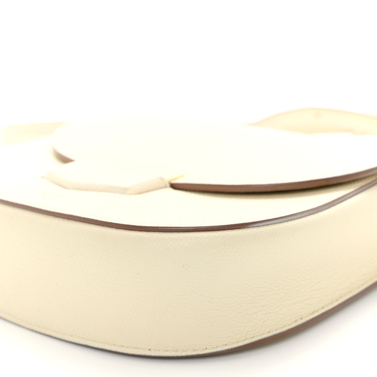Grained Calfskin Small Trotteur White