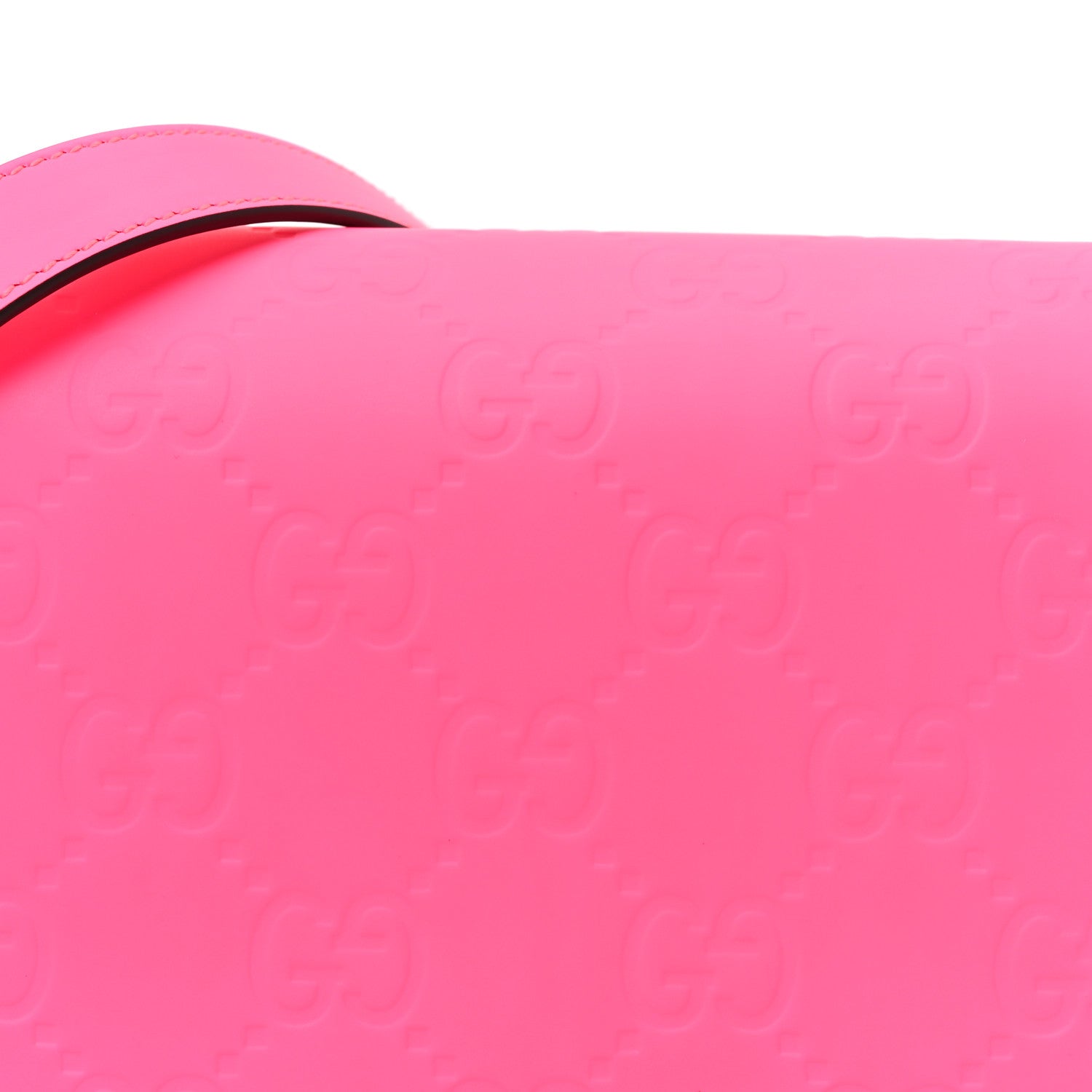 Gucci Calfskin GG Rubber effect Super Mini Bag  Pink 8 of 10