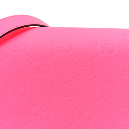 Gucci Calfskin GG Rubber effect Super Mini Bag  Pink 8 of 10