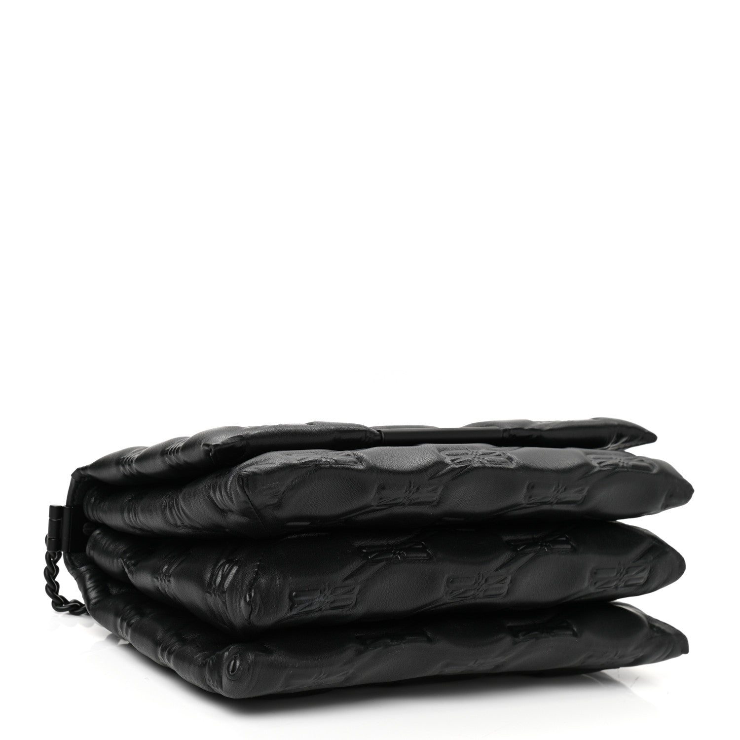Balenciaga Nappa BB Monogram Embossed Medium Triplet Bag Black 4 of 10