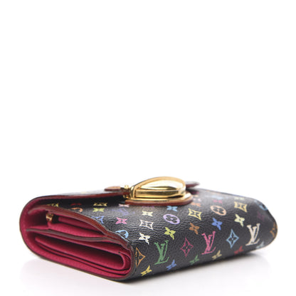 Louis Vuitton Monogram Multicolor Joey Wallet Black Grenade 4 of 12