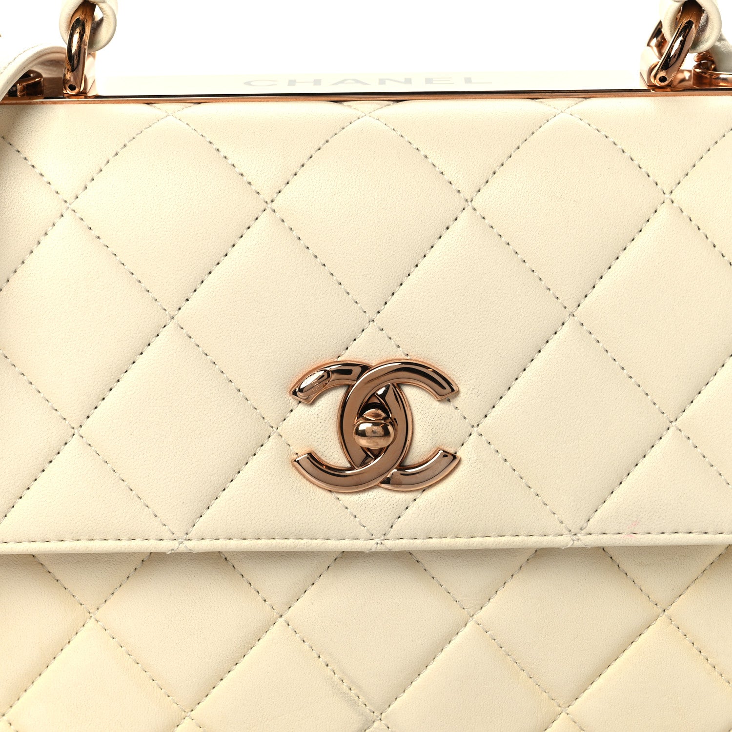 Chanel Lambskin Quilted Small Trendy CC Dual Handle Flap Bag White 9 of 12