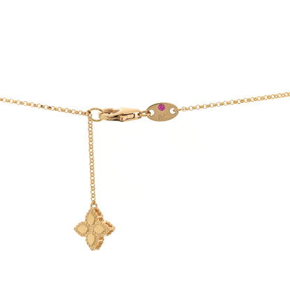 Roberto Coin 18K Yellow Gold Diamond Princess Flower Station Necklace 4 of 4