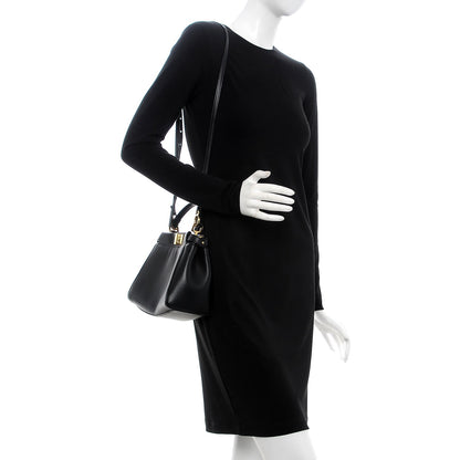 Fendi Nappa Mini Peekaboo Iconic Satchel Black 2 of 10