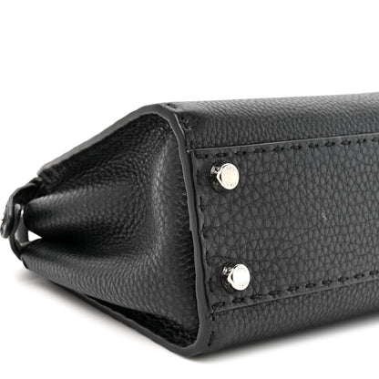 Fendi Cuoio Romano Selleria Bi-Color Mini Peekaboo Iconic Satchel Black Mou 10 of 10
