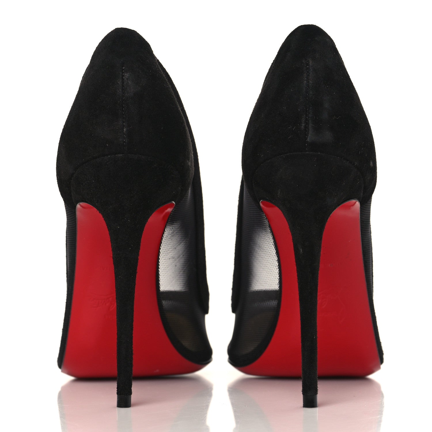 Christian Louboutin Veau Velours Rete Galativi 100 Pumps 37 Black 5 of 8