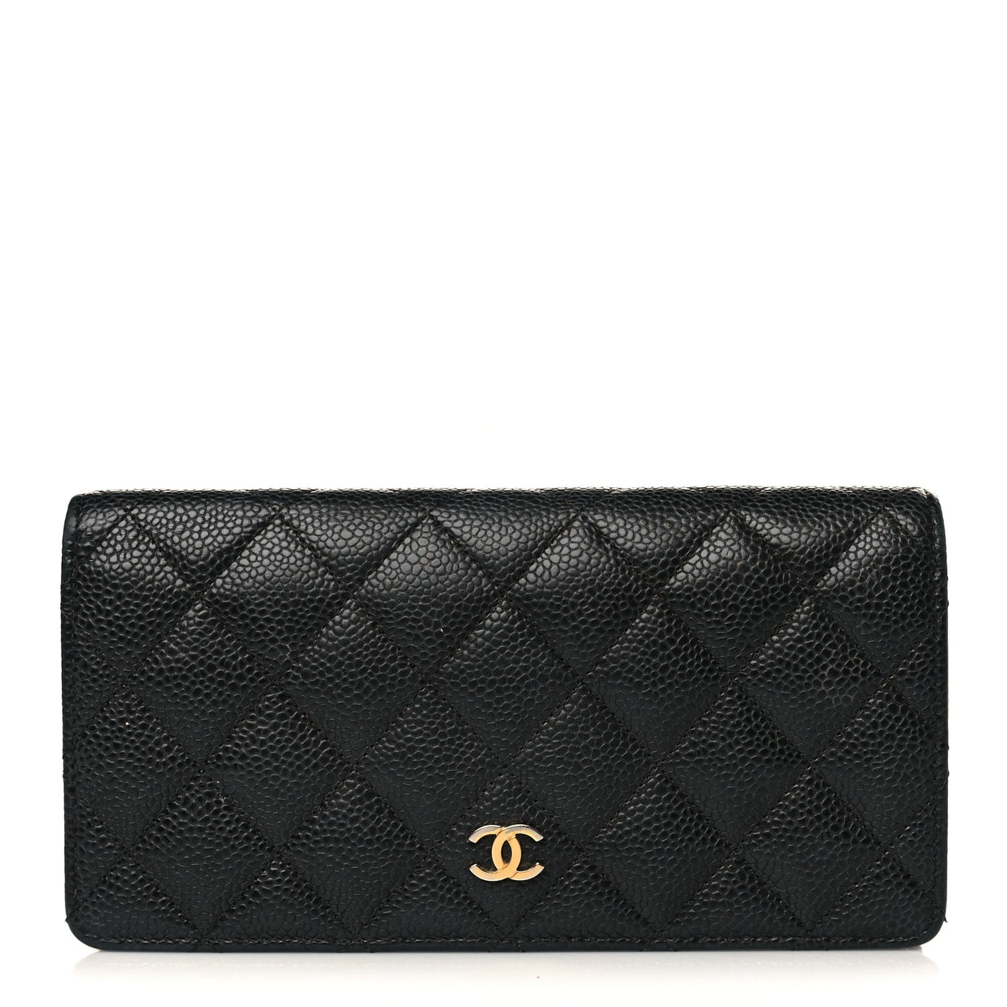Caviar Quilted Yen Wallet Black
