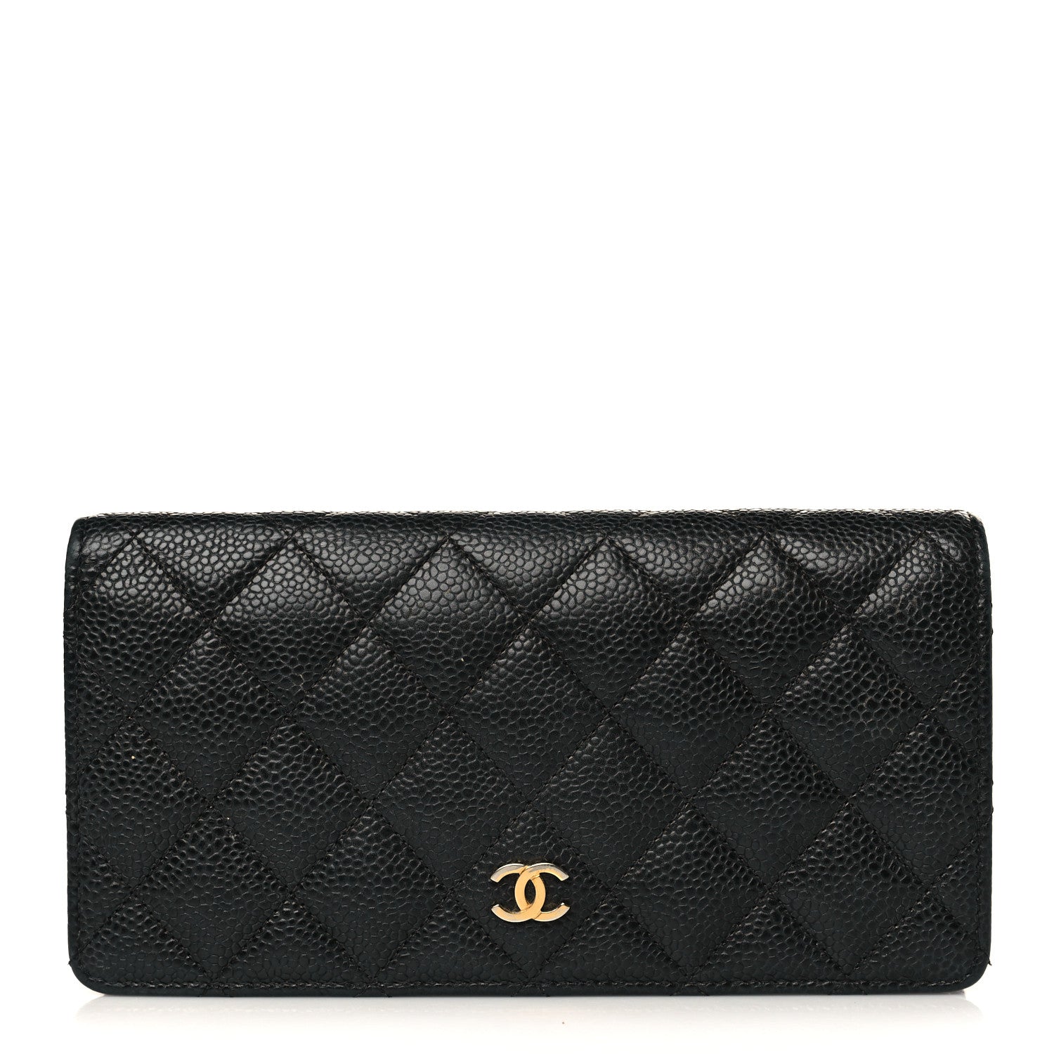 Chanel Caviar Quilted Yen Wallet Black 1 of 14