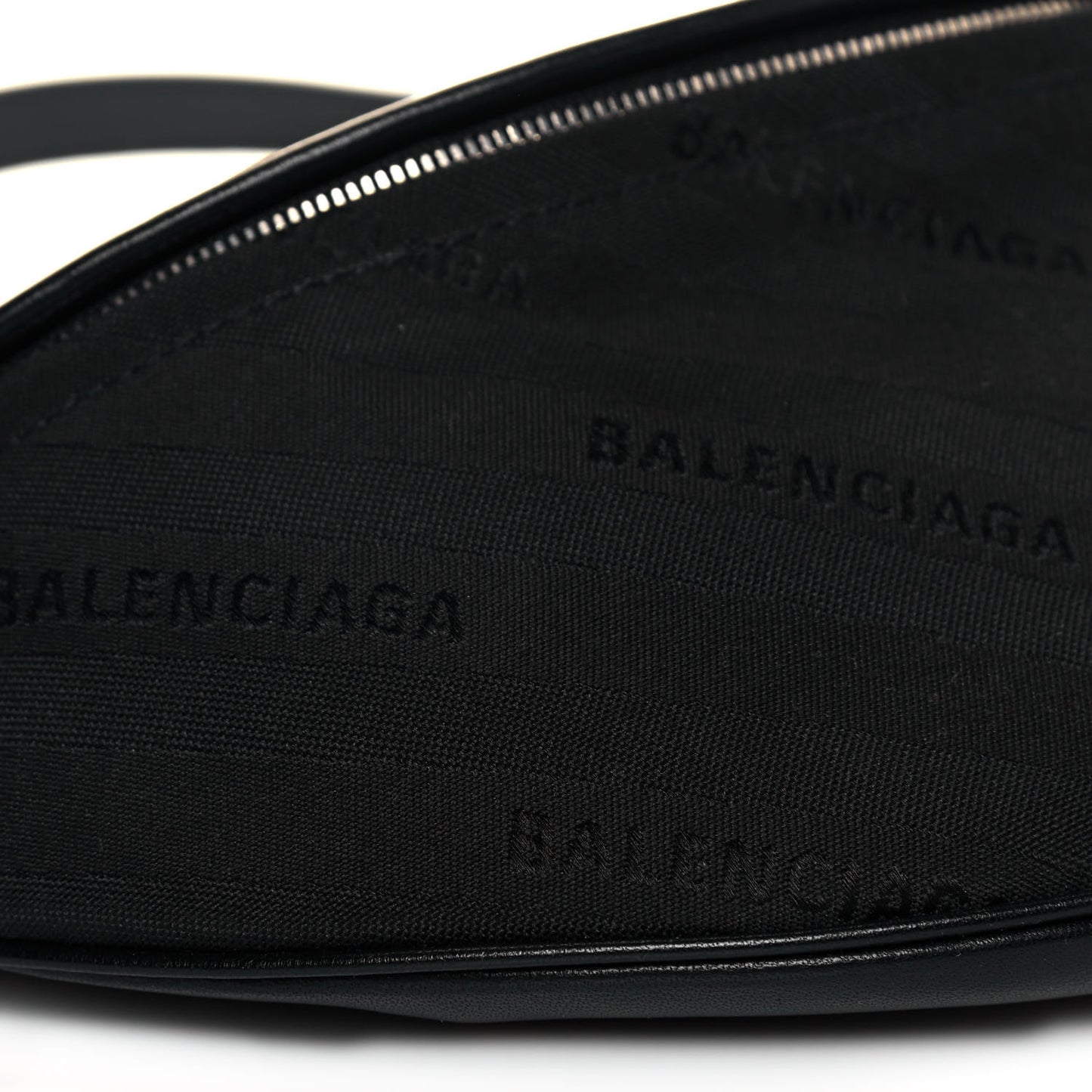 Canvas Jacquard Diagonal Allover Logo XS Souvenir Belt Bag Black