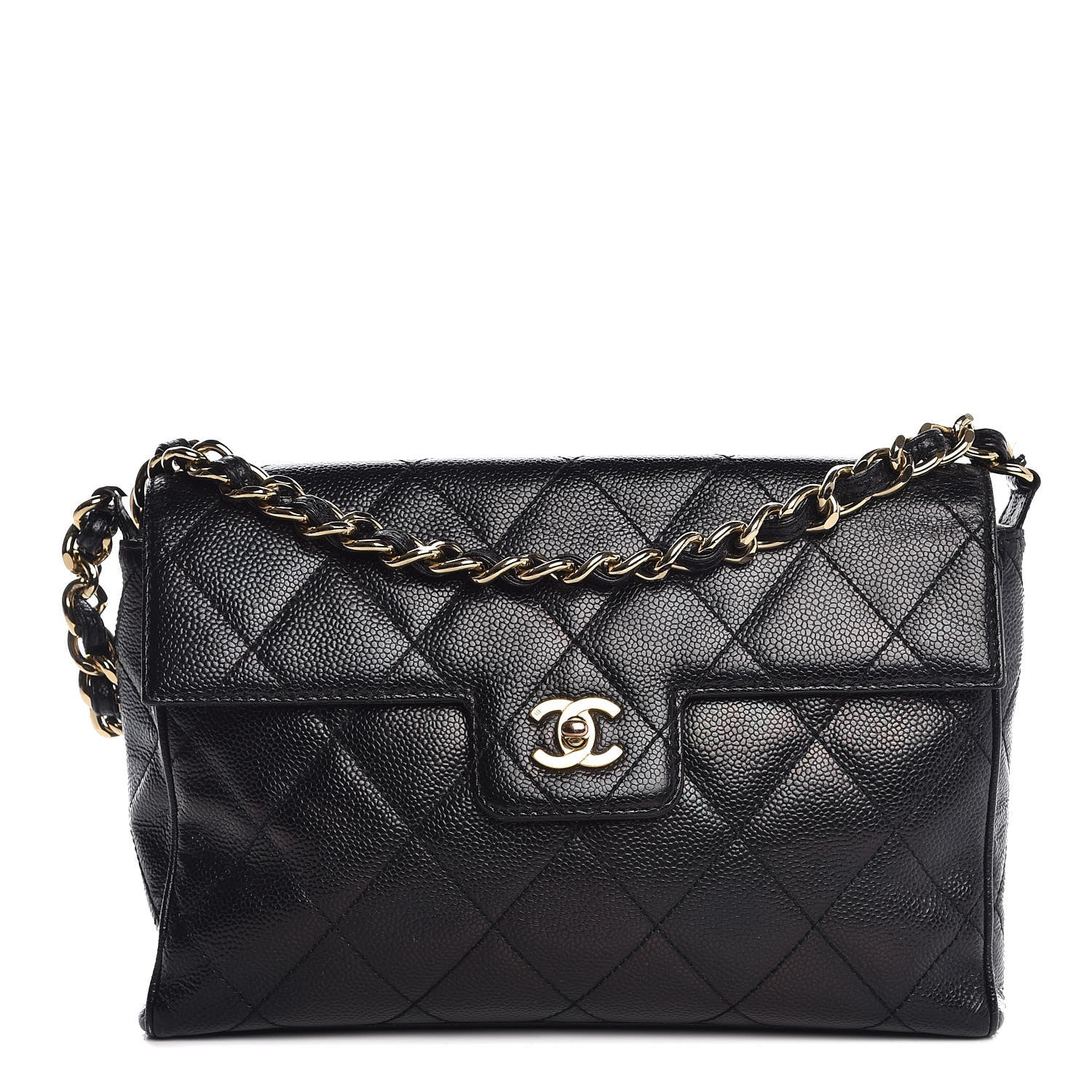 Chanel Caviar Quilted Medium Single Flap Black 1 of 14