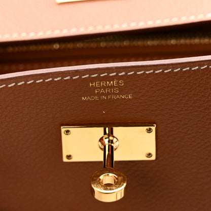 Hermes Evercolor Kelly Wallet To Go Gold 6 of 10