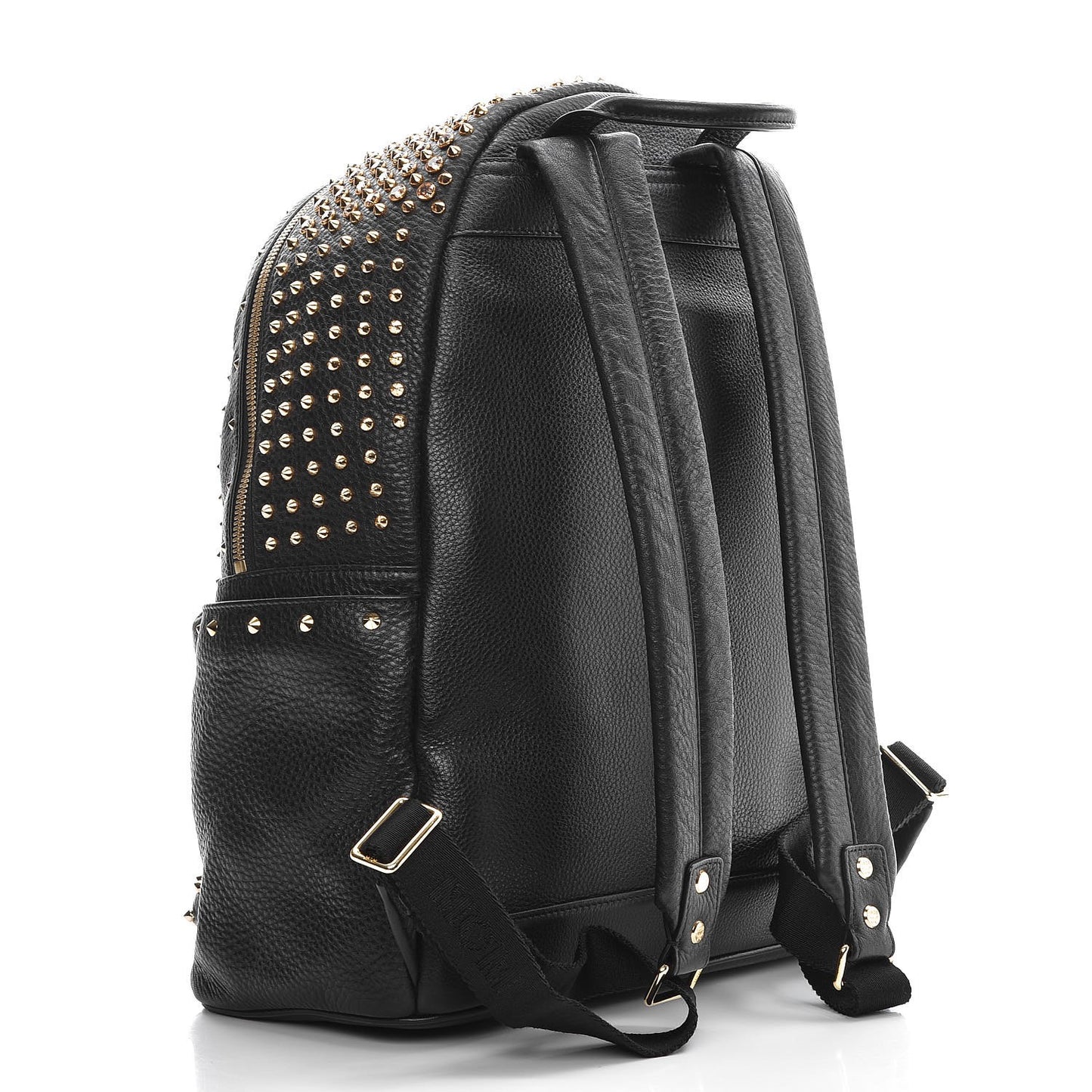 Grainy Lambskin Crystal Studded Medium Stark Backpack Black