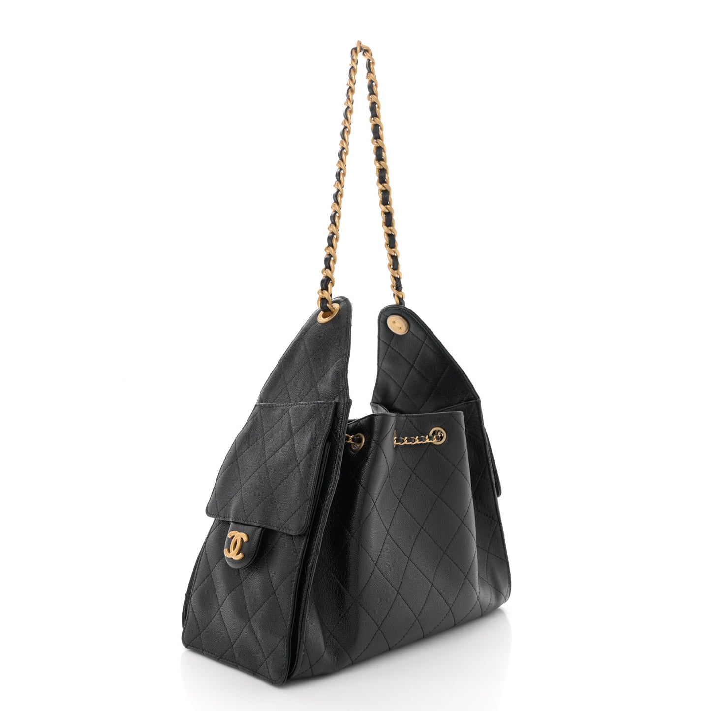 Caviar Quilted Small Chanel 25 Handbag Black