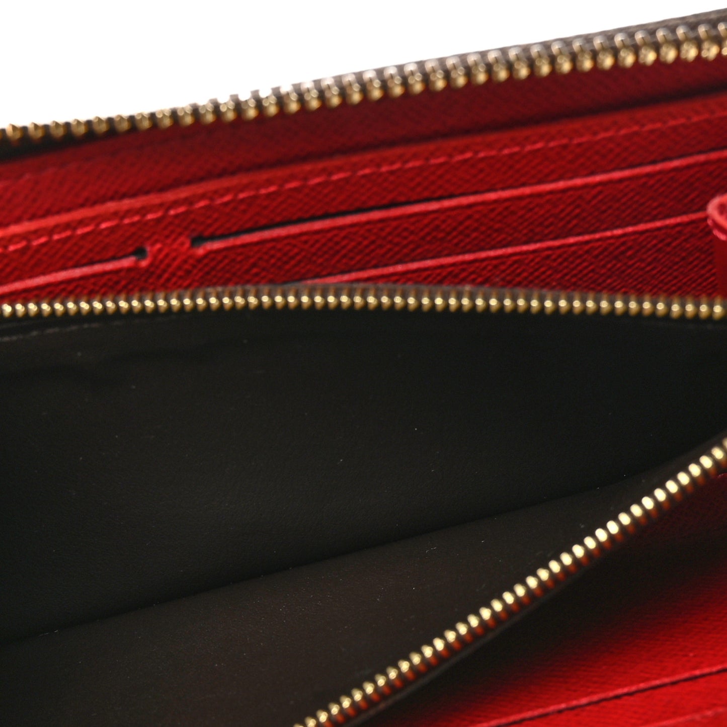 Damier Ebene Clemence Wallet Cherry