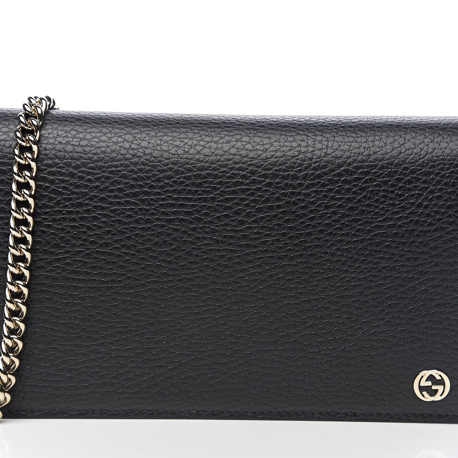 Gucci Dollar Calfskin Medium Betty Chain Wallet Black 8 of 9