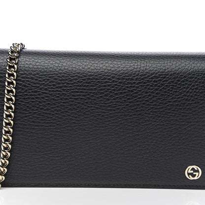 Gucci Dollar Calfskin Medium Betty Chain Wallet Black 8 of 9