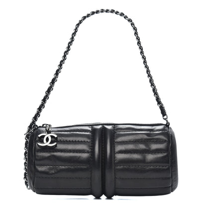 Chanel Lambskin Horizontal Quilt Pochette Black 1 of 10