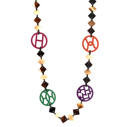 Hermes Buffalo Horn Lacquer Deva Necklace 1 of 7