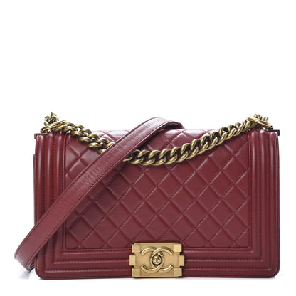 Chanel Lambskin Quilted Medium Boy Flap Red 1 of 11