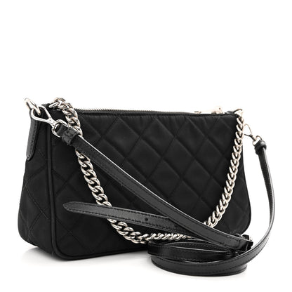 Prada Nylon Tessuto Impuntu Quilted Crossbody Bag Black 3 of 13