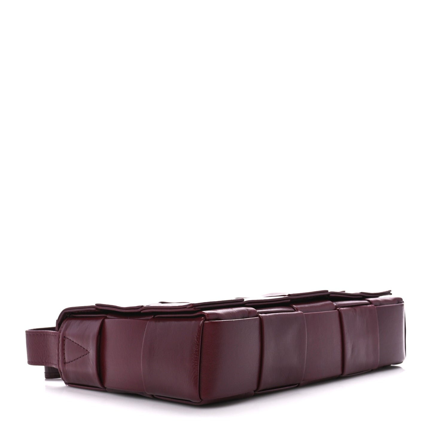 Paper Calfskin Maxi Intreccio Cassette Crossbody Bag Barolo