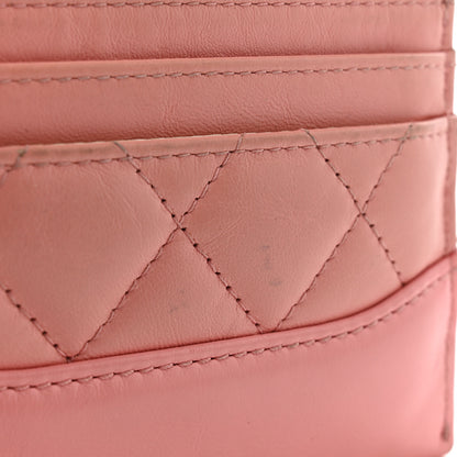 Chanel Aged Calfskin Quilted Gabrielle Card Holder Wallet Light Pink 10 of 11