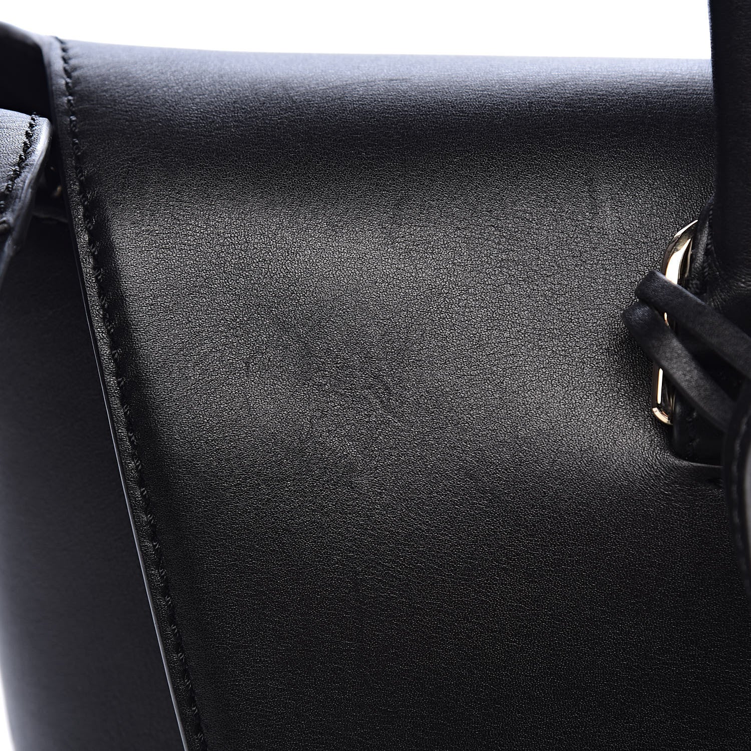 Valentino Garavani Calfskin Rockstud Medium Demilune Double Handle Satchel Black 9 of 23