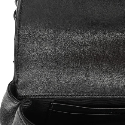Saint Laurent Sheepskin Matelasse Chevron Monogram Classic Baby Chain Bag Black 11 of 15
