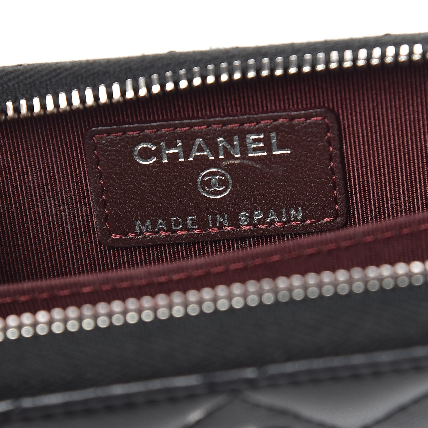 Chanel Lambskin Quilted Zip Coin Purse Black 6 of 8