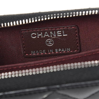 Chanel Lambskin Quilted Zip Coin Purse Black 6 of 8