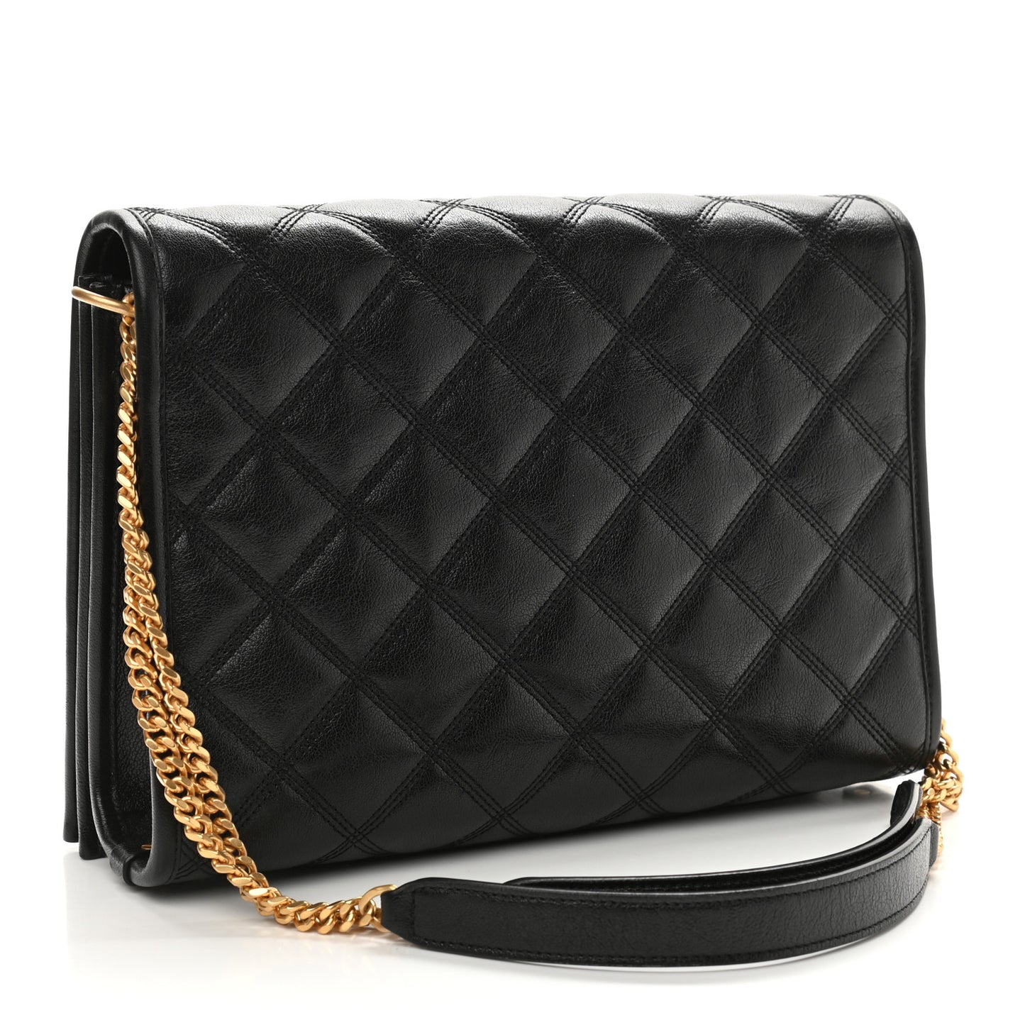 Lambskin Quilted Mini Becky Chain Bag Black