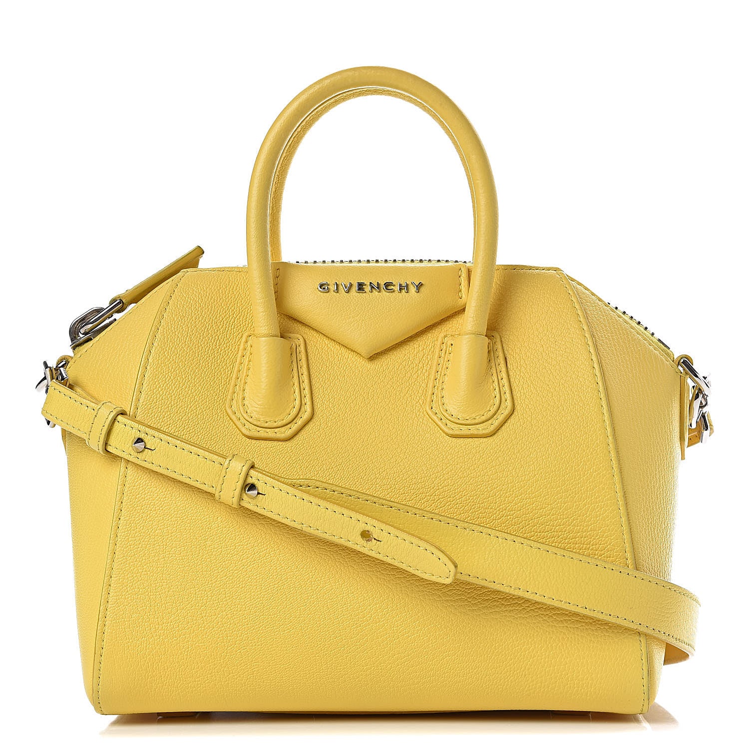 Givenchy Sugar Goatskin Mini Antigona Yellow 1 of 12