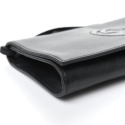 Gucci Pebbled Calfskin Medium Soho Clutch Black 8 of 9