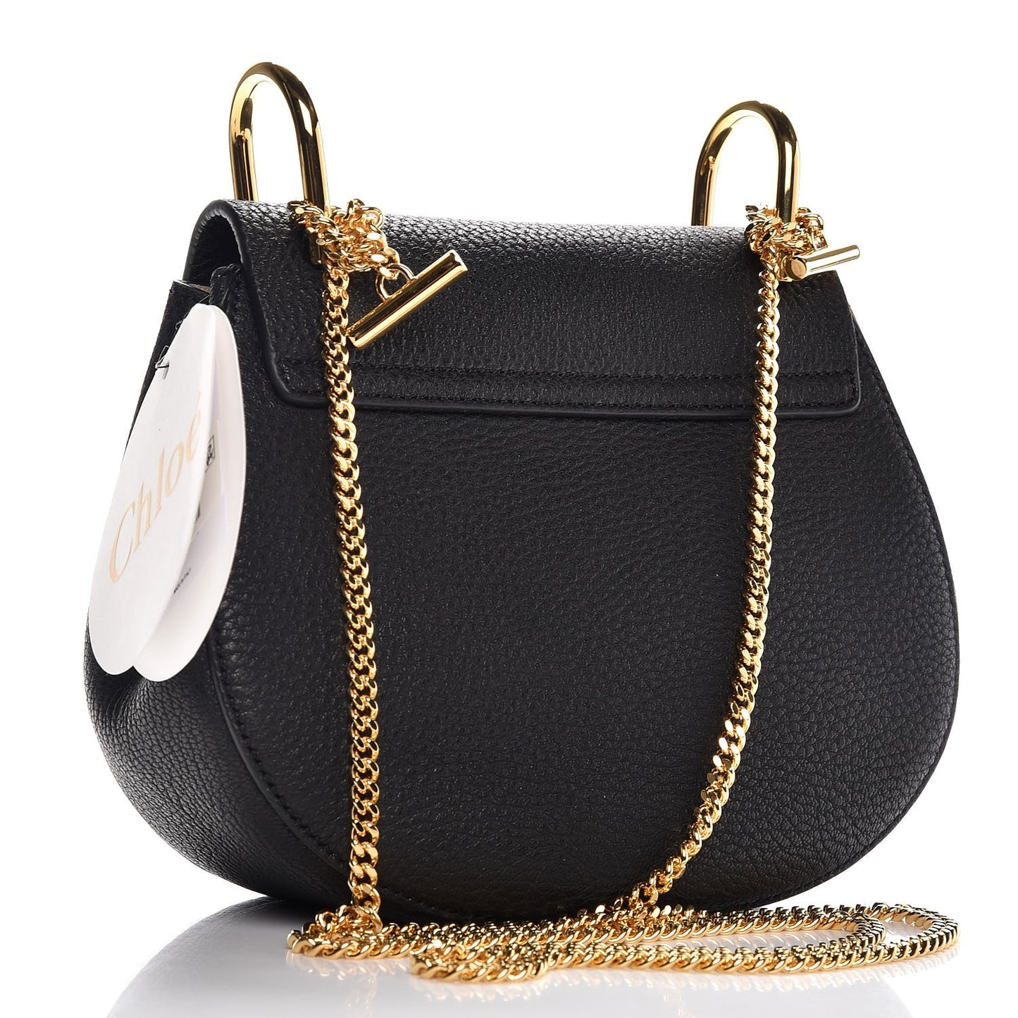 Grained Lambskin Mini Drew Shoulder Bag Black