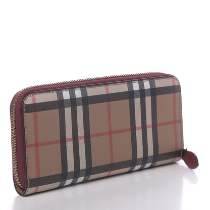 Burberry Vintage Check Elmore Zip Around Wallet Crimson 3 of 8