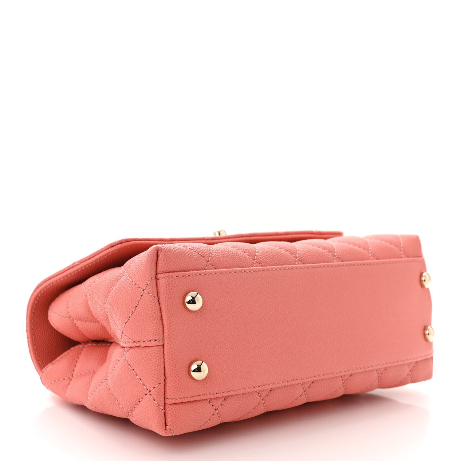 Chanel Caviar Quilted Mini Coco Handle Flap Coral 4 of 12