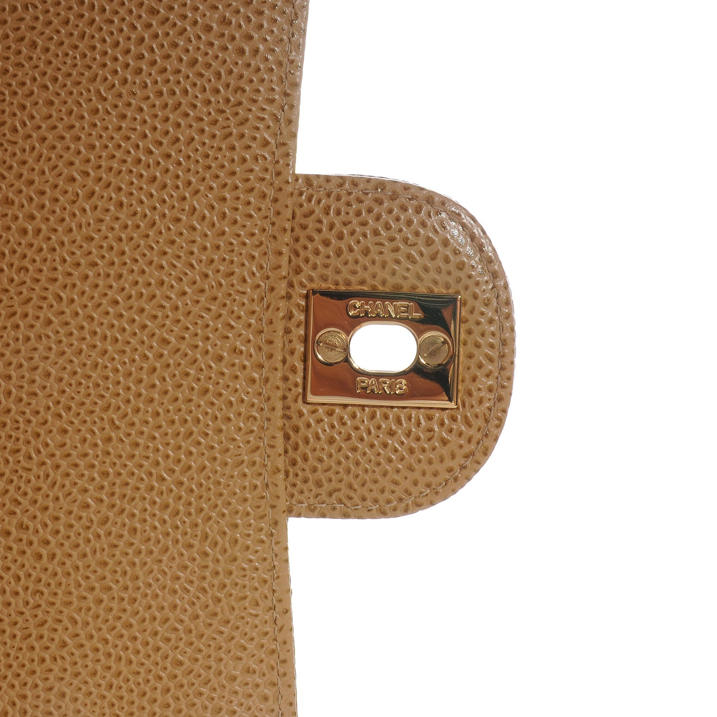 Caviar Jumbo Single Flap Beige