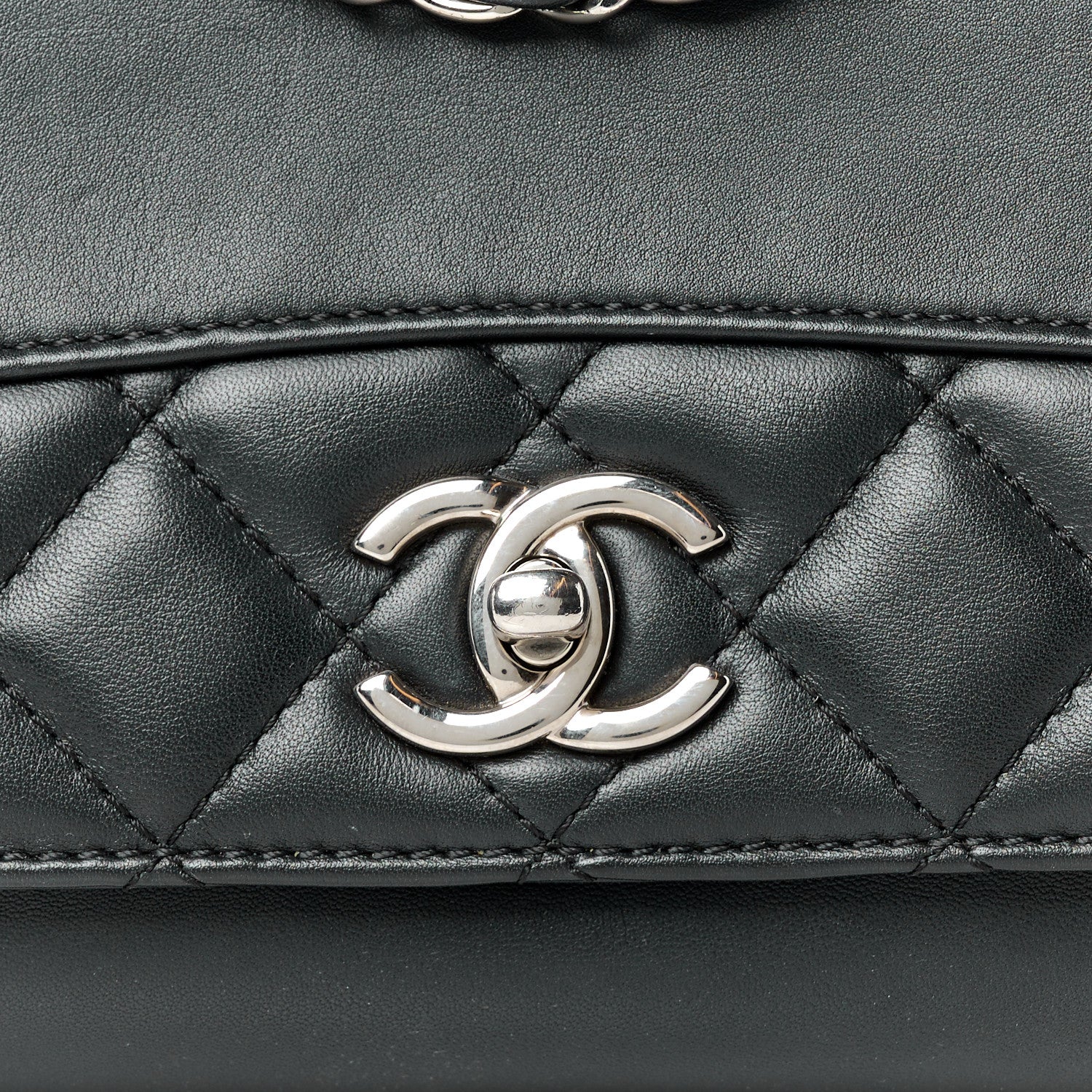 Chanel Calfskin Small Tramezzo Flap Black 8 of 10
