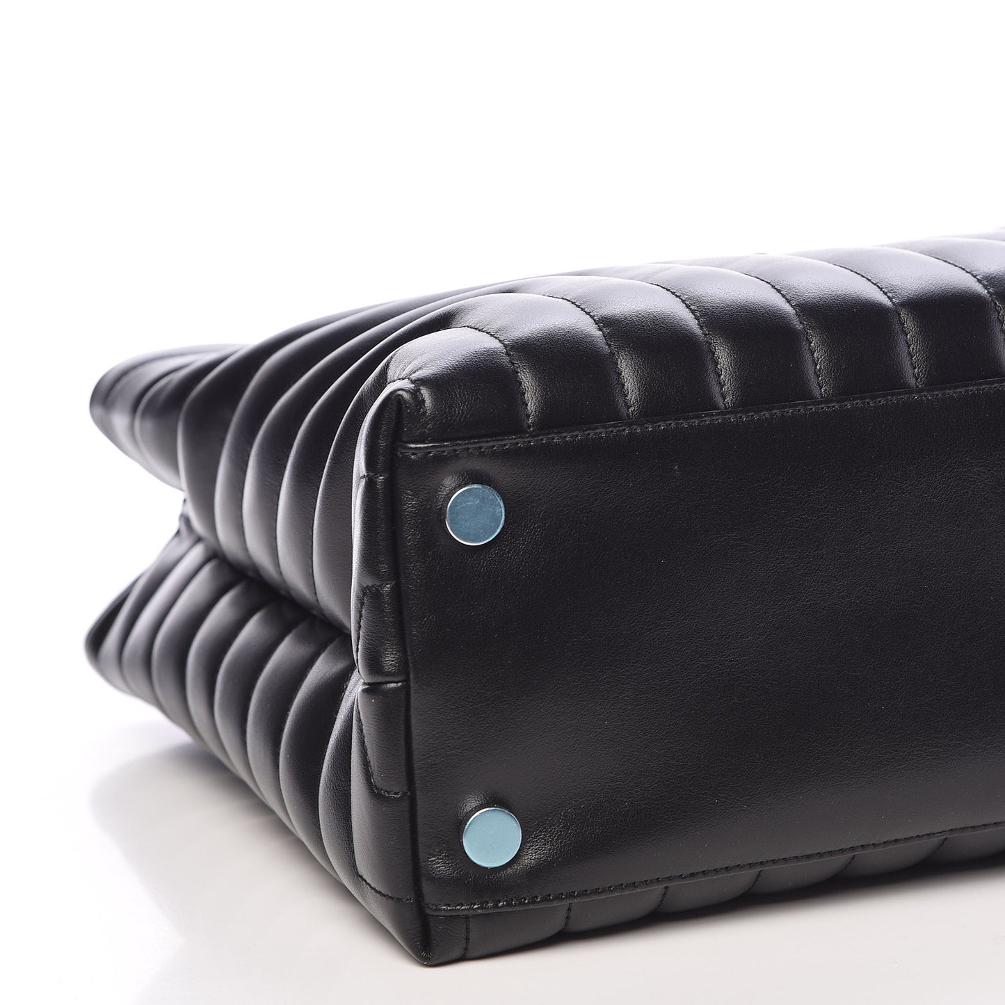 Calfskin Y Quilted Monogram Large Loulou Shopper Black