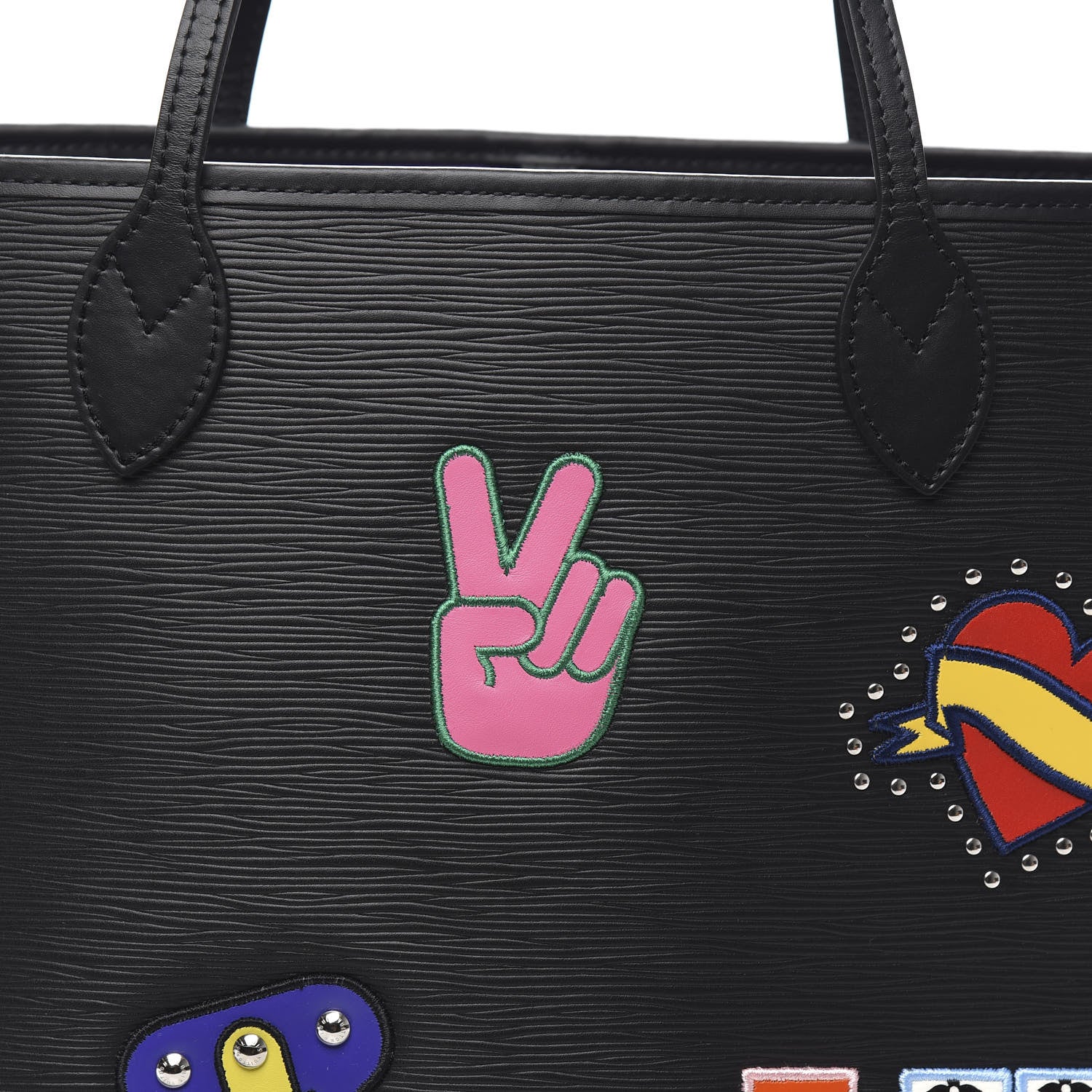 Louis Vuitton Epi Stickers Neverfull MM Black 10 of 10