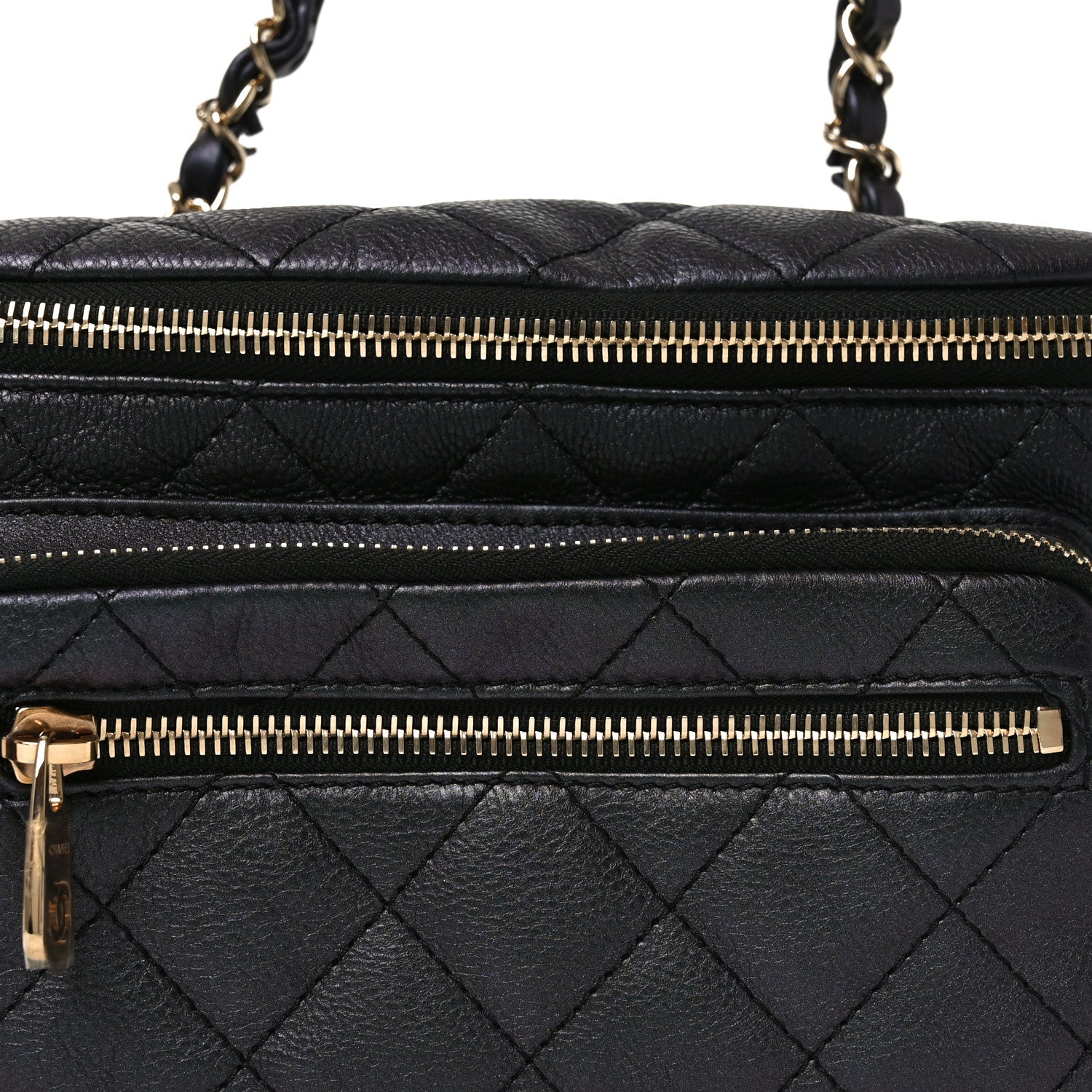 Chanel Iridescent Calfskin Quilted All About Waist Belt Bag Black 7 of 9