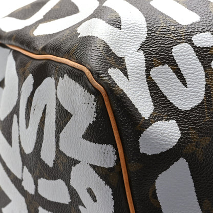 Louis Vuitton Monogram Graffiti Keepall 50 Silver 8 of 12