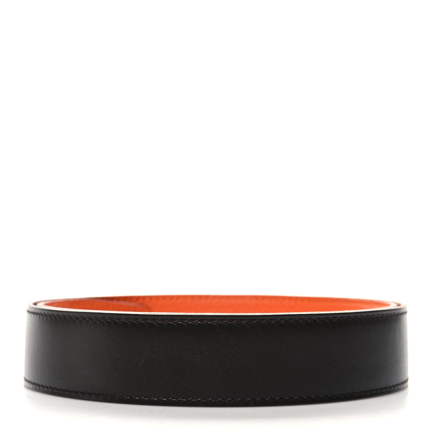 Hermes Box Togo 32mm Belt Strap Black Orange 2 of 8
