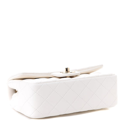 Chanel Lambskin Quilted Mini Rectangular Flap White 3 of 5