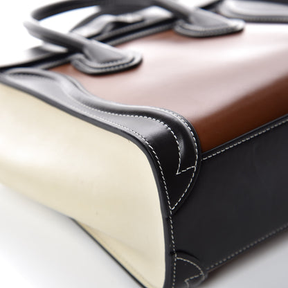 Celine Smooth Calfskin Nano Tri-Color Luggage Chestnut 10 of 11
