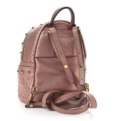 MCM Metallic Calfskin Stud X-Mini Stark Bebe Boo Backpack Pink 3 of 8