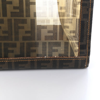 Fendi Mesh Glazed Fabric FF 1974 Tote Tobacco 10 of 10